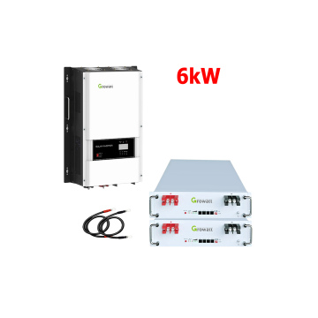 Respaldo Eléctrico 6kW Growatt con 11kWh en baterías de LITIO Growatt