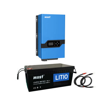 Kit Respaldo Eléctrico Must 1500W con batería de LITIO 2560Wh