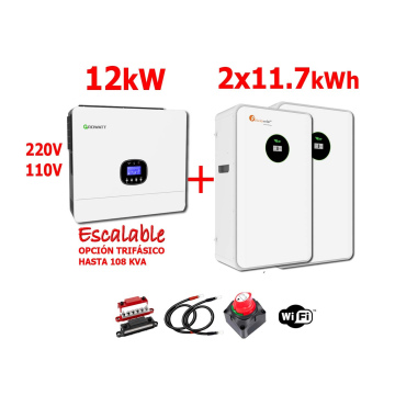 Respaldo Eléctrico 12kW Growatt con 20kWh en baterías de LITIO Growatt (1)