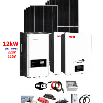 Kit Solar Growatt 12kW con banco de baterías de 20 kWh y 4720W en paneles solares 