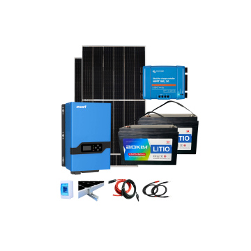 Kit Solar Must 1500W con banco de baterías de Litio 2560Wh y 810W en paneles solares