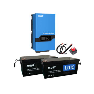 Kit Respaldo Eléctrico Must 3000W con baterías de LITIO 5120Wh 