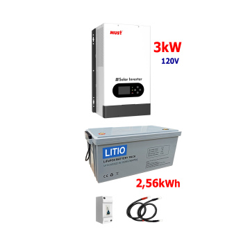 Respaldo Eléctrico Must 3000W con batería de LITIO 2560Wh
