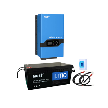 Kit Respaldo Eléctrico Must 1500W con batería de LITIO 2560Wh