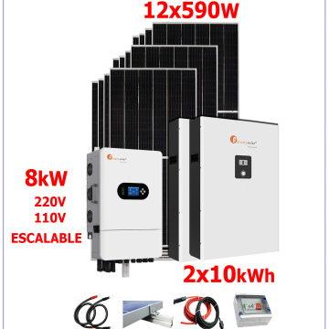 Kit Solar 8kW Felicity Solar con batería de  LITIO de 20kWh y 7080W en Paneles Solares 