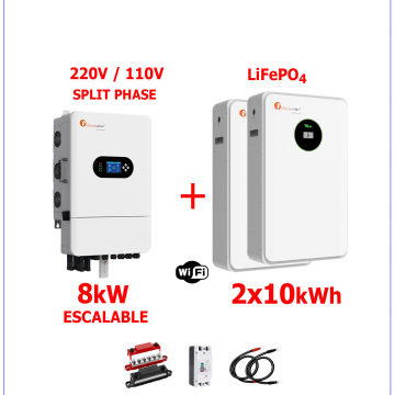Respaldo Eléctrico 8kW Felicity Solar con batería de  LITIO de 20kWh