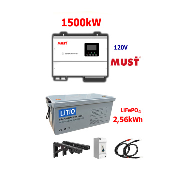 Respaldo Eléctrico Must 1500W con batería de LITIO 24V 100Ah