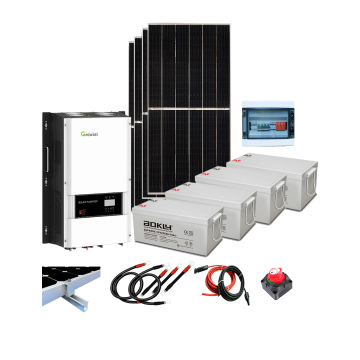 Kit Solar Growatt 6kW con banco de baterías de GEL de 12000Wh y 1620W en paneles solares