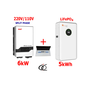 Respaldo Eléctrico 6kW Must con batería de  LITIO 5kWh