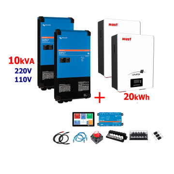 Respaldo Eléctrico Victron Energy 10kva + Baterías Litio 20kwh 