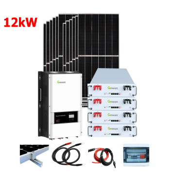 Kit Solar Growatt 12kW con banco de baterías de 22 kWh y  5280W en paneles solares 