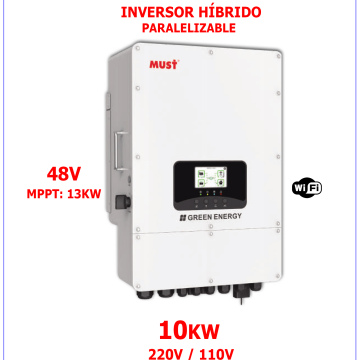 Inversor Híbrido Must 10kW / 48V Split Phase (220V/110V)
